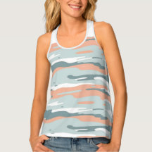 Green, Blue, Orange Camo Pattern