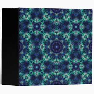 Green blue  ornament 3 ring binder