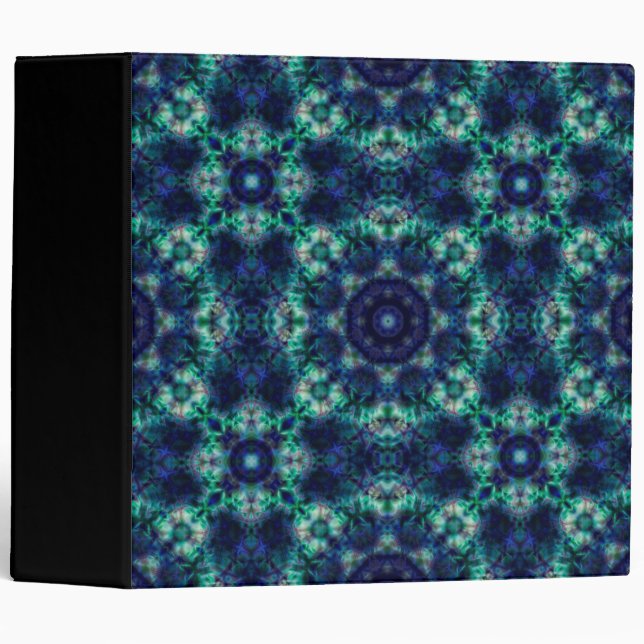 Green blue  ornament 3 ring binder (Front/Spine)