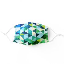 Green Blue Pattern Unique Unisex Cool Trendy Adult Cloth Face Mask