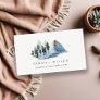 Green Blue Pine Woods Mountains Wedding Website Business Card