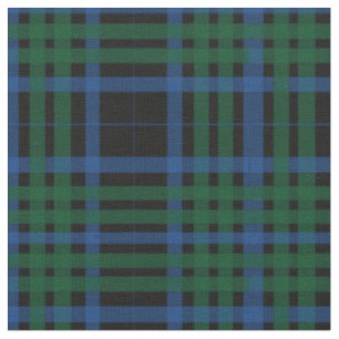 Green & Blue Plaid Pattern Fabric