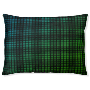 Green Blue Plaid Pet Bed