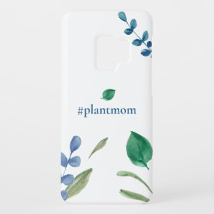 Green Blue #Plantmom watercolor leaves foliage Case-Mate Samsung Galaxy S9 Case
