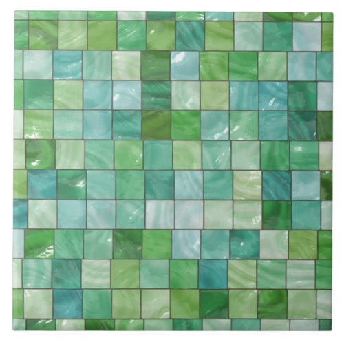 Green Blue Pool Tile Marble Pattern