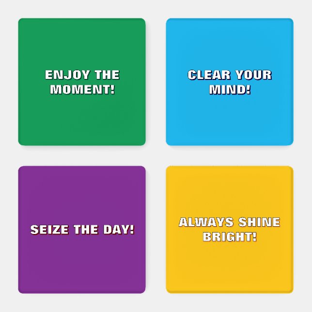 Green Blue Purple and Yellow Coaster Set (Set)