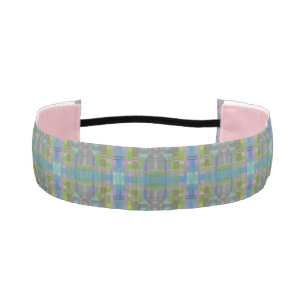 Green Blue Purple Geometric Athletic Headband