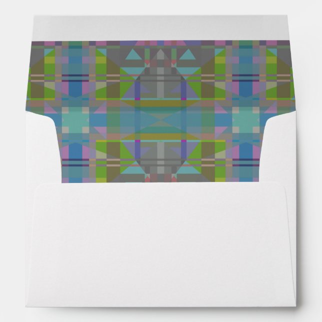 Green Blue Purple Geometric Envelope (Back (Bottom))
