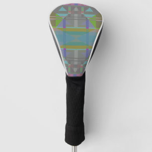 Green Blue Purple Geometric Golf Head Cover