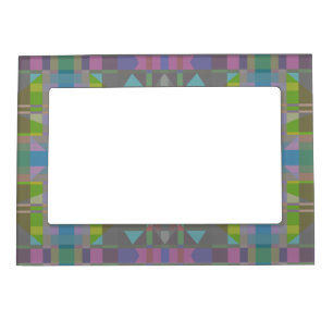 Green Blue Purple Geometric Magnetic Frame