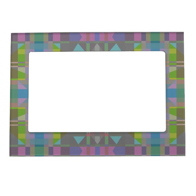 Green Blue Purple Geometric Magnetic Frame (Front)