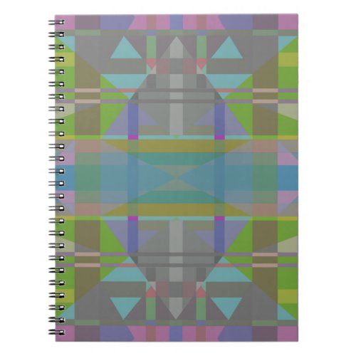 Green Blue Purple Geometric Notebook