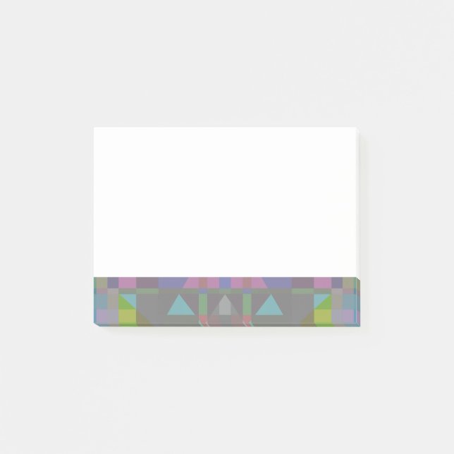 Green Blue Purple Geometric Post-it Notes (Front)