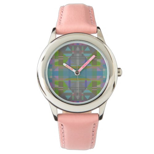 Green Blue Purple Geometric Watch