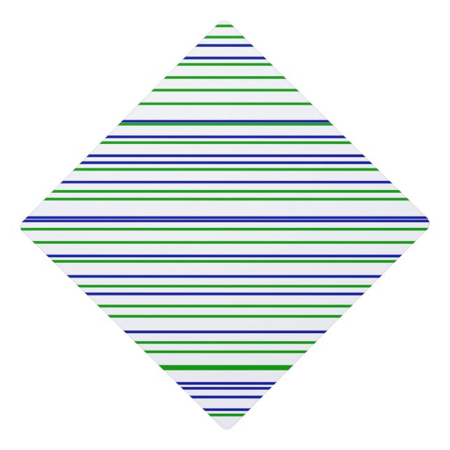 Green blue purple stripes modern custom pattern graduation cap topper (Front)