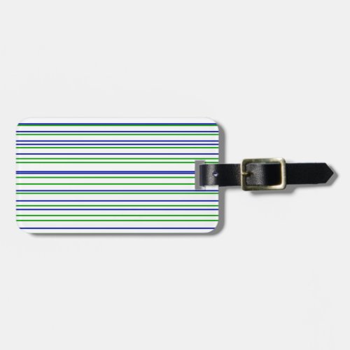 Green blue purple stripes modern custom pattern  luggage tag