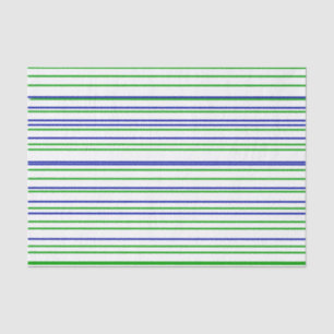 Green blue purple stripes modern custom pattern  tissue paper