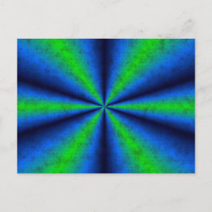 Green Blue Rainbow in Elephant Skin Leather Optik Postcard
