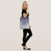 Green Blue Red Rainbow Solidarity Safety Pin Tote Bag (On Model)