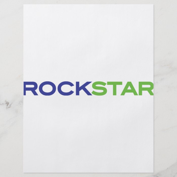 green blue rockstar custom flyer