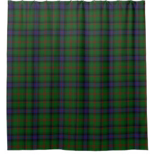 Green Blue Scottish Tartan Plaid Shower Curtain