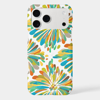 Green Blue Teal Yellow Chrysanthemum iPhone 17 Pro Max Case