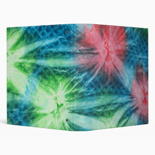 Green & Blue Tie-Dye Avery Binder