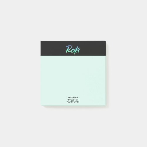 *~* Green Blue &amp; Turquoise Reiki Iridescent Post-it Notes