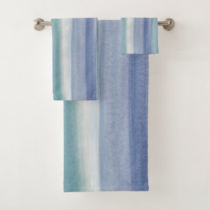 Green Blue Watercolor Dream #1 #painting #decor Bath Towel Set