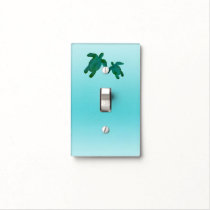 Green Blue Watercolor Ocean Sea Turtles Light Switch Cover