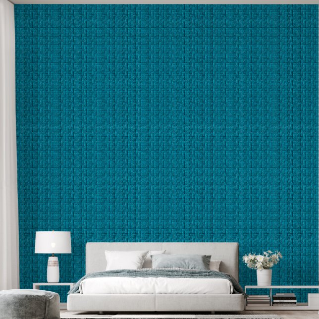 Green Blue Wood Grain  Wallpaper (Bedroom)