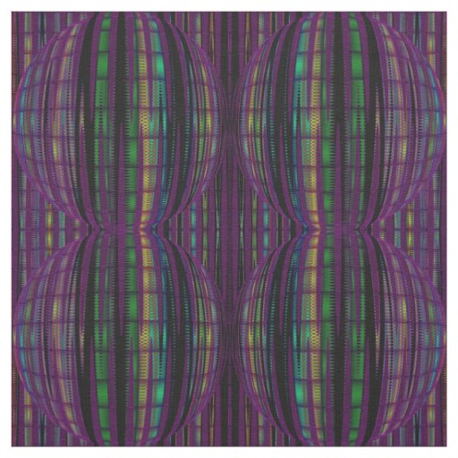 Green Blue Yellow Purple Ball Print Pattern Fabric