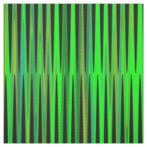 Green Blue Yellow Vertical Stripe Print Pattern Fabric
