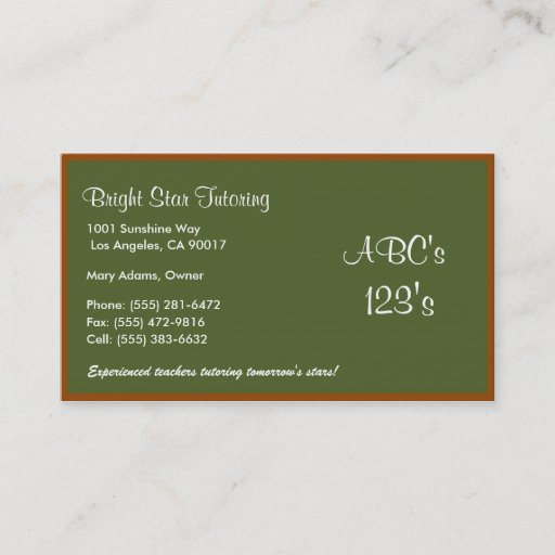 Customizable Green Board Basics Business Card Templates