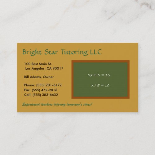 Green Board GL T/T Business Card Templates