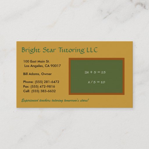 Customizable Green Board GL T/T Business Card Templates