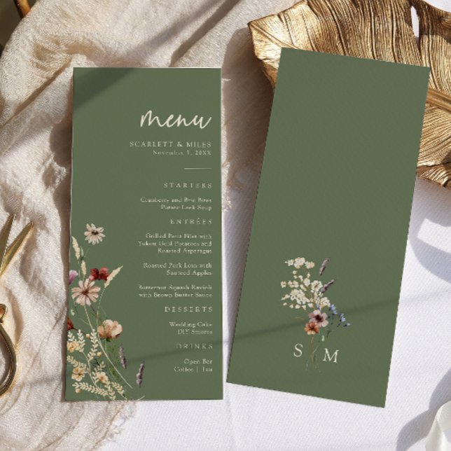Green Boho Wedding Menu (Green Boho Wedding Menu
)