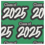 Green Bold Brush Class of 2025 Fabric