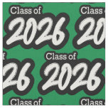 Green Bold Brush Class of 2026 Fabric