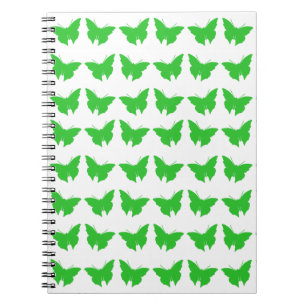 Green Bold Butterflies Notebook