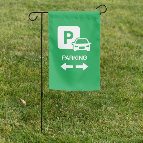 Green Bold Directional Parking Area Garden Flag