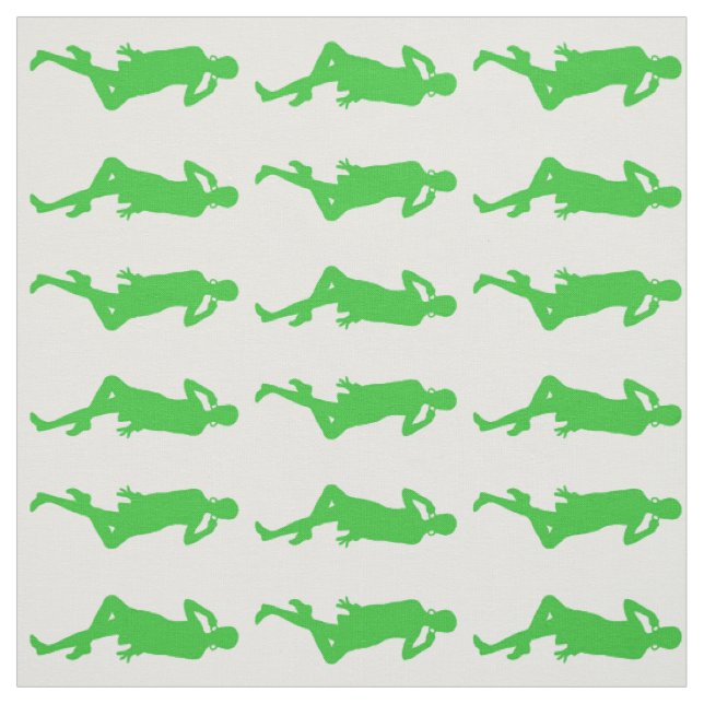 Green Bold Mod GoGo Girls Fabric (Swatch)