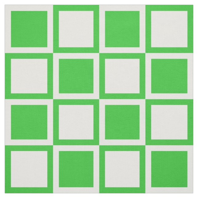Green Bold Mod Squares ~ large scale Fabric (Swatch)