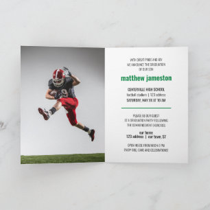Green Bold & Modern Photo Graduation Invitation