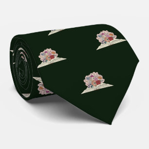 Green Book & Flowers Men's Graduation, Work Gift Neck Tie