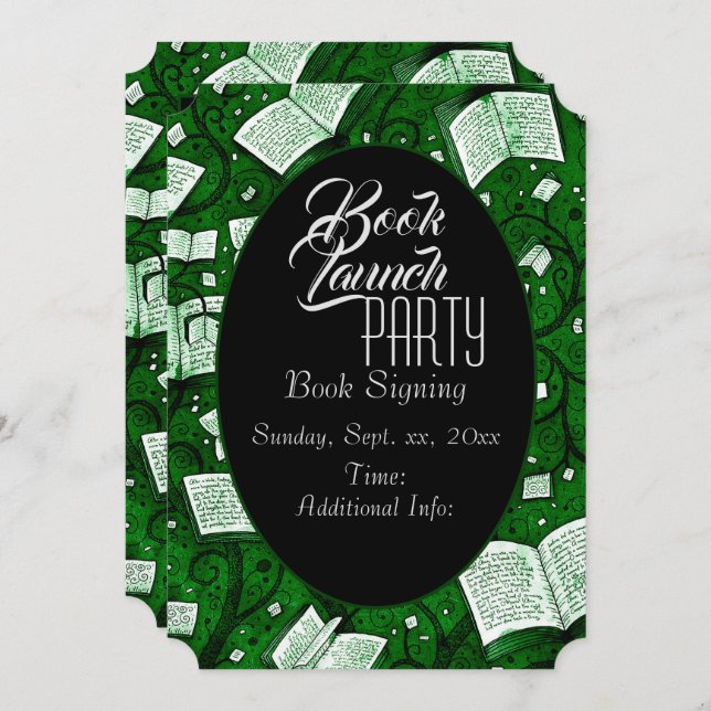 Green Book Launch Party Invitation (Front/Back)
