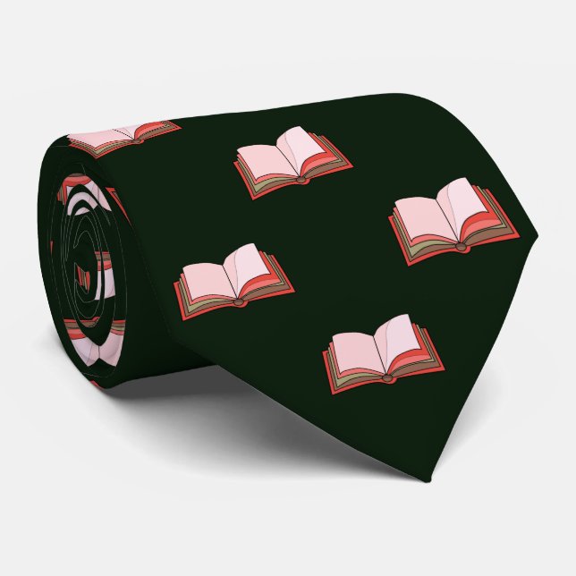Green Book Lover's Novelist Work, Graduation Gift Neck Tie (Rolled)