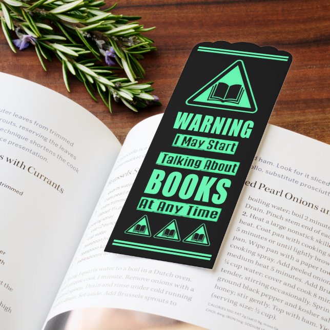 Green Book Lovers Warning Sign Bookmarks (Book)