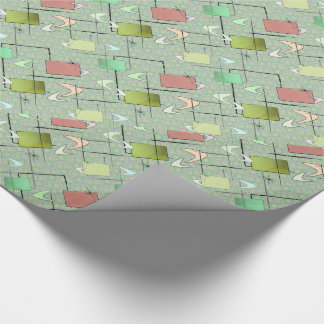 Green boomerangs with violet and pink wrapping paper