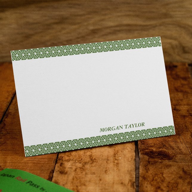 Green Borders Personalized Note Cards (Creator Uploaded)